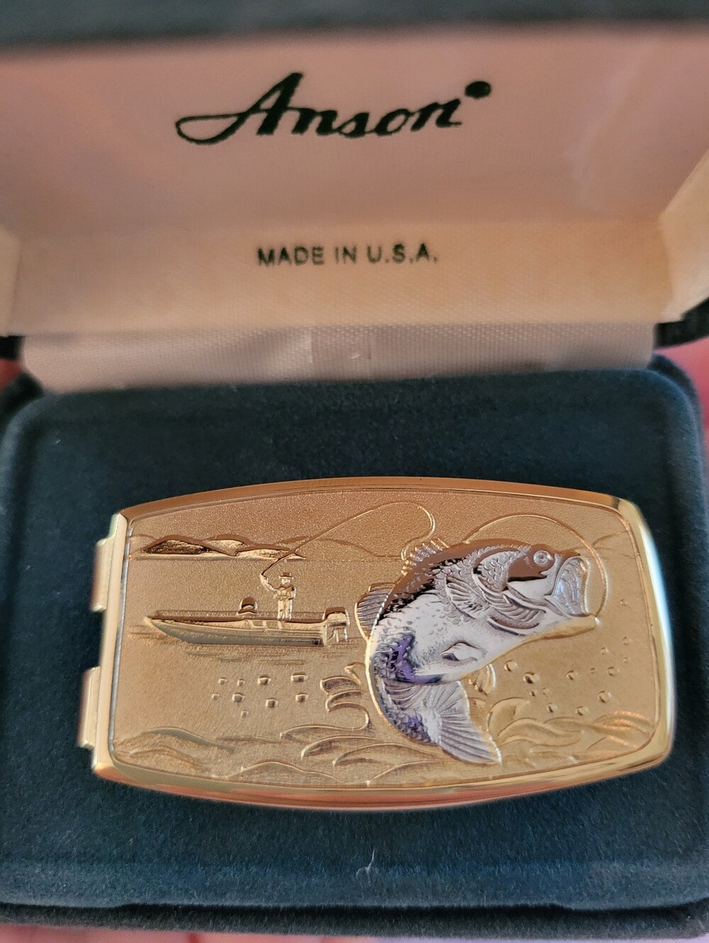 Vintage Anson Bass Fishing Money Clip